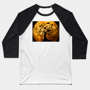 Happy Halloween Scary Tree Baseball T-Shirt